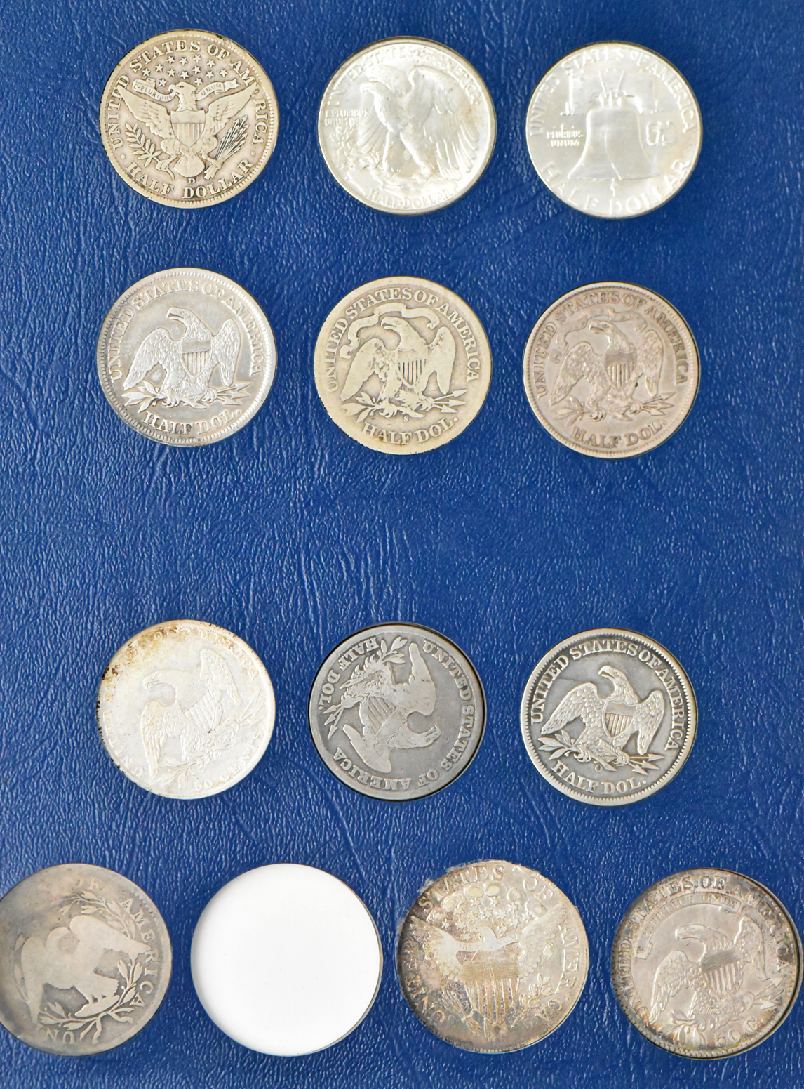 Group of 16 silver type coins in a Whitman 9435 album