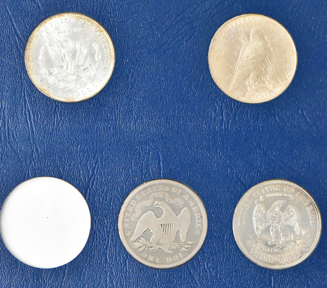 Group of 16 silver type coins in a Whitman 9435 album