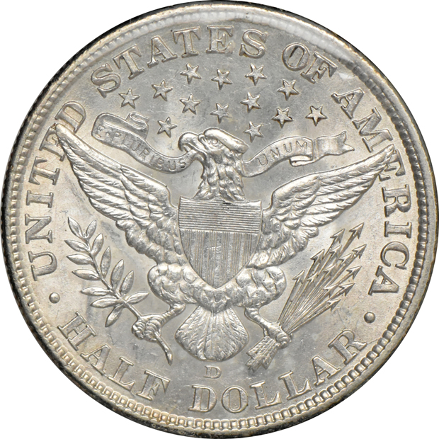 1842 Seated Liberty dollar AU details/cleaned, and a 1906-D Barber half dollar UNC