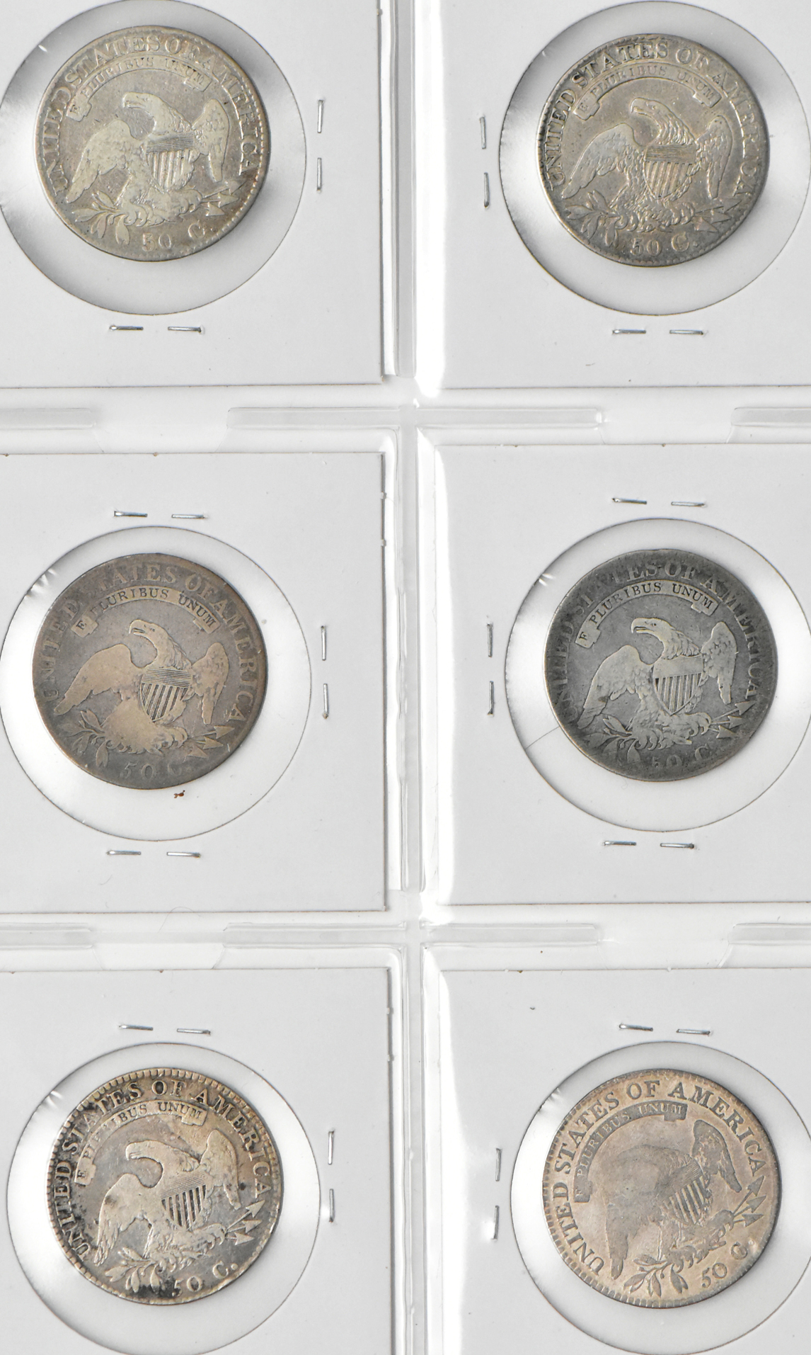Fifteen 19th century half dollars