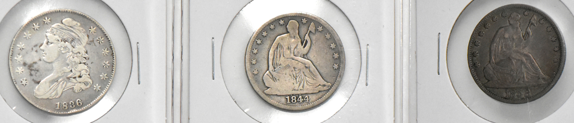 Fifteen 19th century half dollars