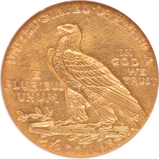 1910 MS-61, 1913 AU-58, and a 1914 MS-61, all NGC