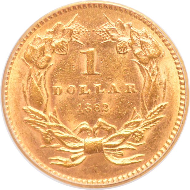 1853 NGC MS-62, 1854 Type 2 NGC AU-58, and an 1862 PCGS MS-60 (green label)
