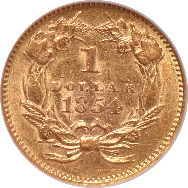 1853 NGC MS-62, 1854 Type 2 NGC AU-58, and an 1862 PCGS MS-60 (green label)