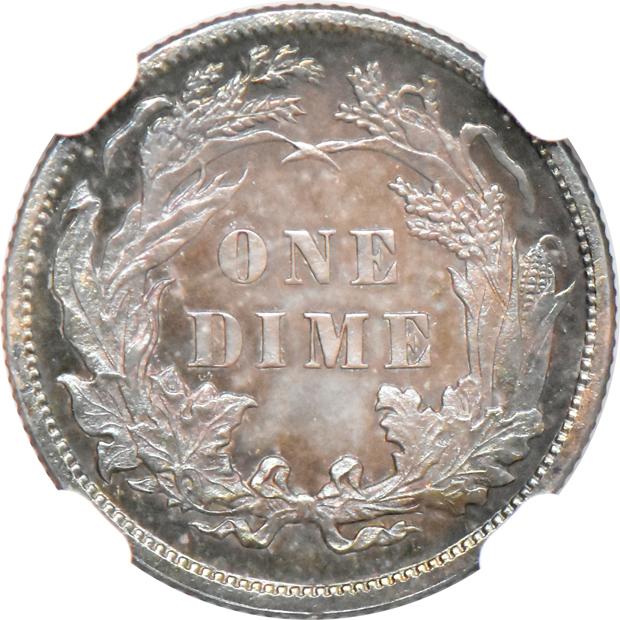 1876 PR-64, and an 1885 PR-63, both NGC