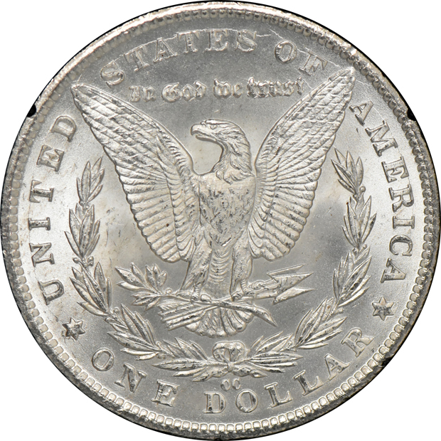 1881-CC GSA, 1882-CC GSA, and an 1883-CC GSA, all CACG MS-63