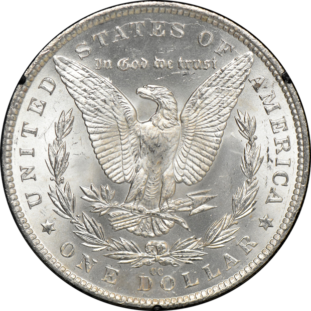 1881-CC GSA, 1882-CC GSA, and an 1883-CC GSA, all CACG MS-63