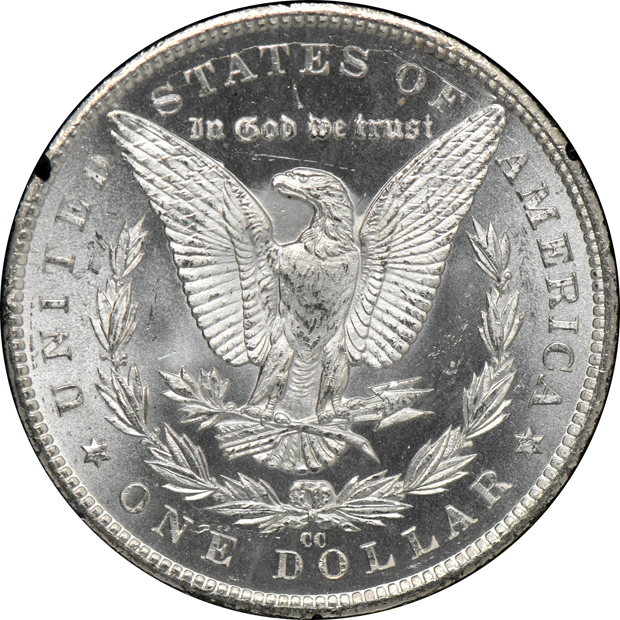 1881-CC GSA, 1882-CC GSA, and an 1883-CC GSA, all CACG MS-63