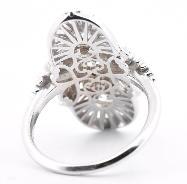 14K White Gold Diamond Ring 