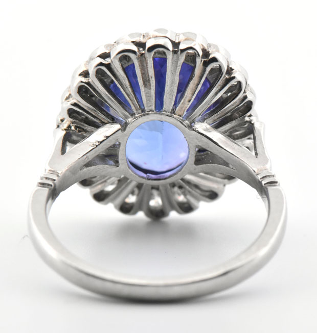 Platinum Tanzanite Cocktail Ring