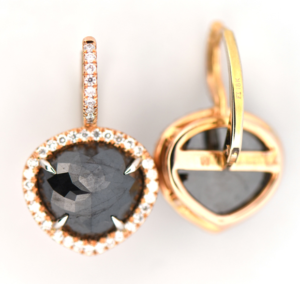 18K Rose Gold Dangle Earrings