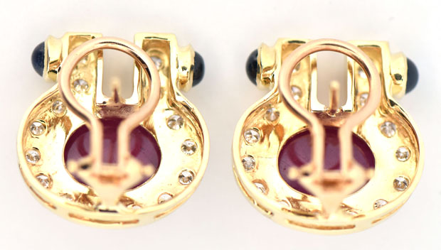 14K Yellow Gold Gemstone Earrings