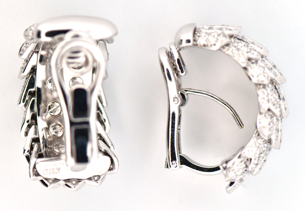 18K White Gold Diamond Earrings