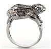 14K White Gold Frog Ring