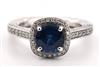 14K White Gold Ring with a Sapphire, GIA #2231962023