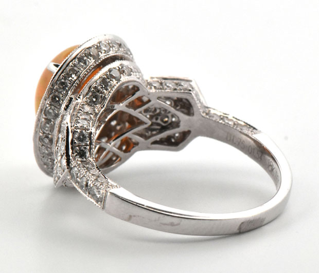 18K White Gold Opal Ring, GIA #5242013132