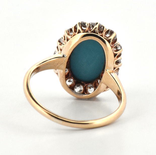 14K Yellow Gold Turquoise Ring