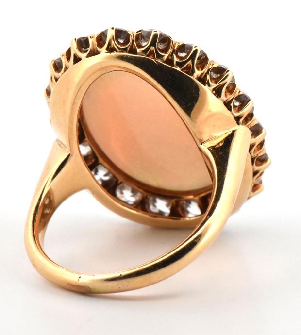18K Yellow Gold Opal Ring, GIA #2225905868