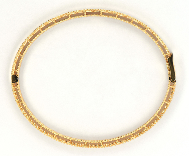 18K Roberto Coin Textured Line Bangle