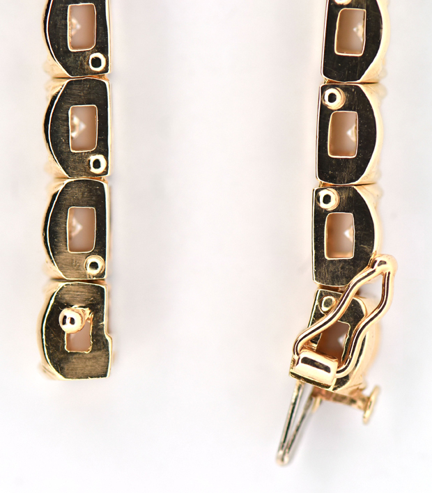 14K Yellow Gold Tennis Bracelet 