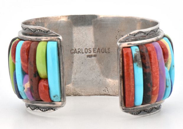 Carlos Eagle Native American Sterling Silver Bracelet