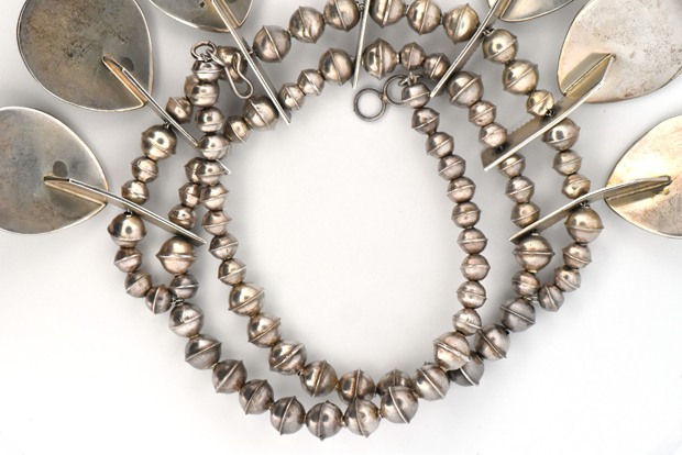Native American Sterling Silver Squash Blossom Necklace