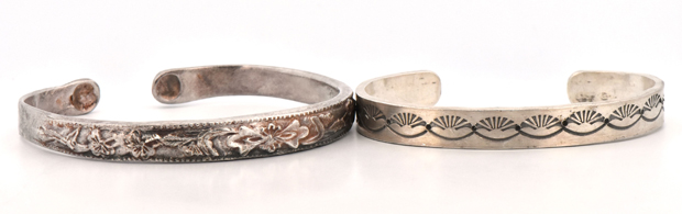 Native American Sterling Silver Cuff Bracelets