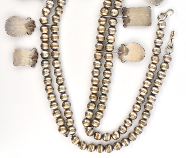 Greg Pat Navajo Sterling Silver Multi-Stone Necklace