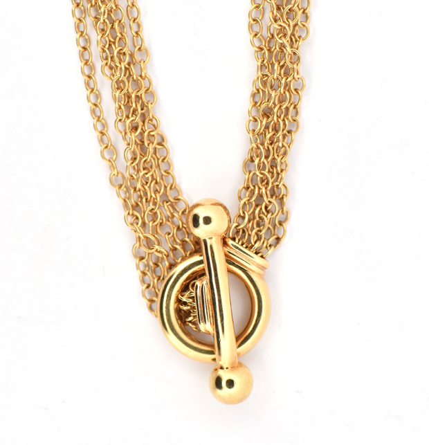 18K Yellow Gold Pearl Necklace