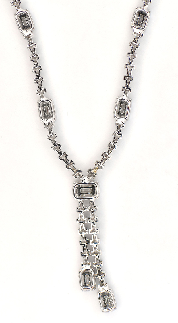 18K White Gold Diamond Necklace