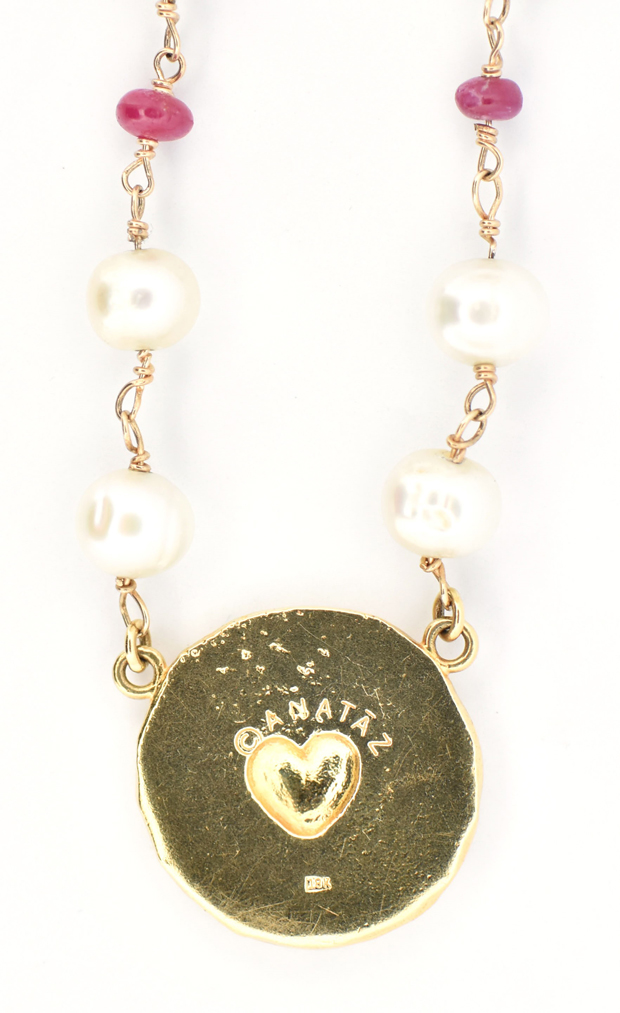 18K Yellow Gold Pearl Necklace