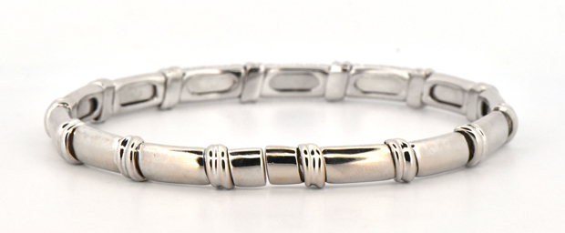 18K White Gold Roberto Coin Flex Cuff Bracelet