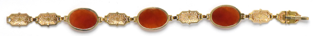 14K Yellow Gold Carnelian Bracelet