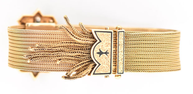 14K Yellow Gold Adjustable Tassel Bracelet