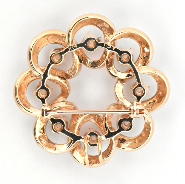 14K Yellow Gold Eternity Pin/Pendant 