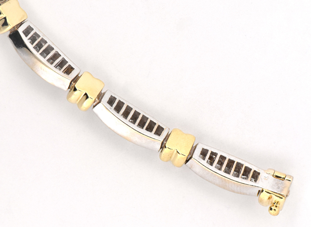 14K Two-Tone Diamond Bracelet