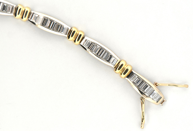 14K Two-Tone Diamond Bracelet