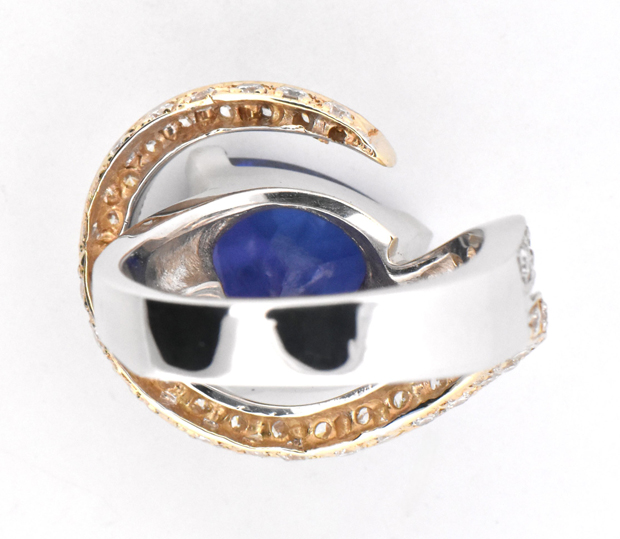 14K Two-Tone Tanzanite Ring