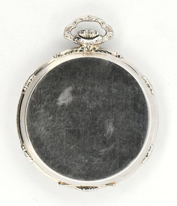 14K White Gold E. Howard & Co. Pocket Watch