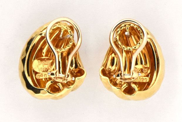 18K Yellow Gold Henry Dunay Earrings