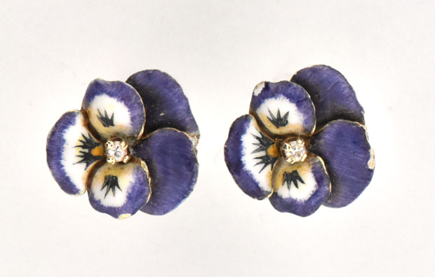 14K Yellow Gold Pansy Set