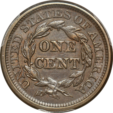 1844/81 PCGS, AU-50 BN