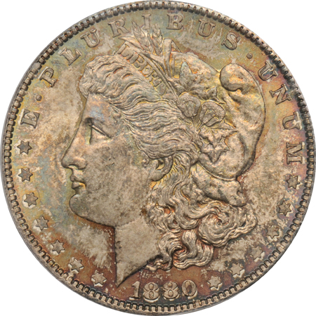 Two 1880-S, and an 1887, all PCGS MS-65 (rattler)