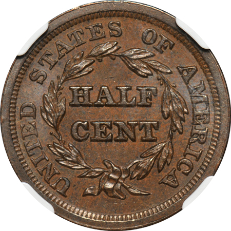 1853 C-2 NGC MS-65 BN