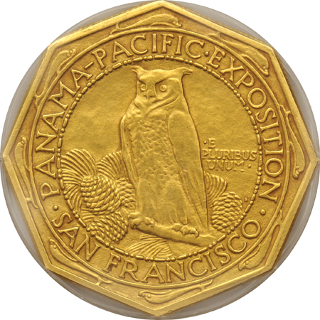 1915-S Panama-Pacific Octagonal PCGS UNC details/cleaned