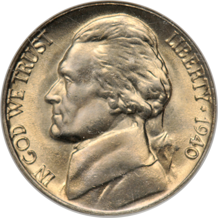 Five different Jefferson nickels. all NGC MS-67 FS