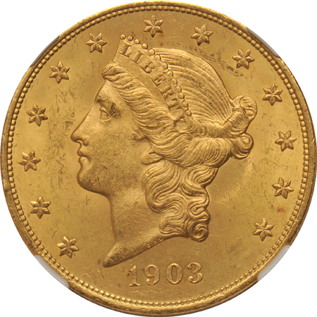 1903 NGC MS-63, and a 1903 PCGS MS-63