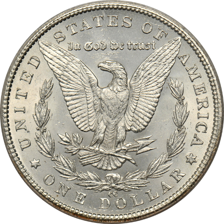 Eight ANACS certified CC Morgan dollars