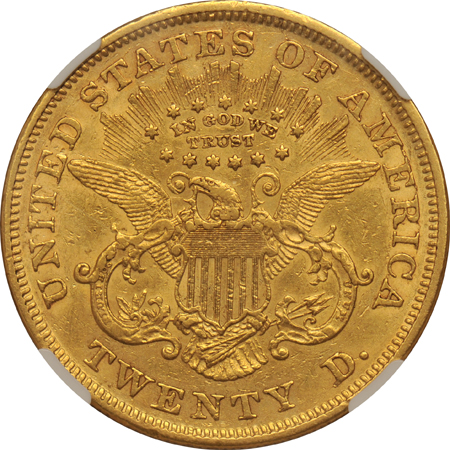 1866 Motto NGC AU-50