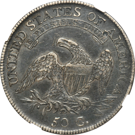 1810 NGC XF details/environmental damage, 1823 PCI XF-45 planchet flaw, and an 1827 ANACS AU-50